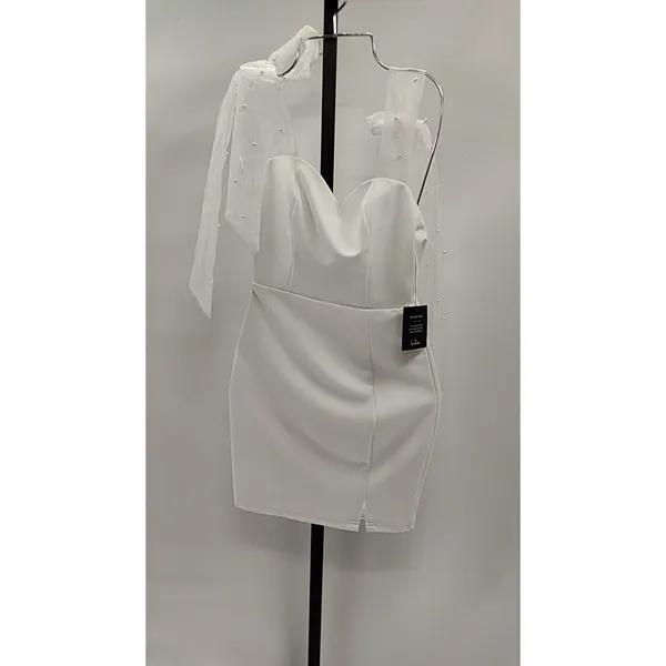 Lulu's White Tie-Shoulder Mini Dress - Image 2