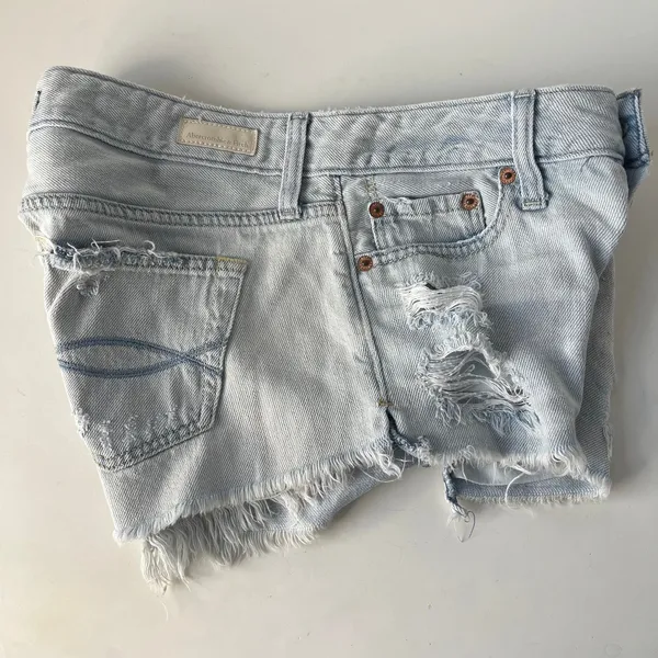 Abercrombie & Fitch Distressed Denim Womens Shorts 25 Festival Y2K Indie Sleaze - Image 6