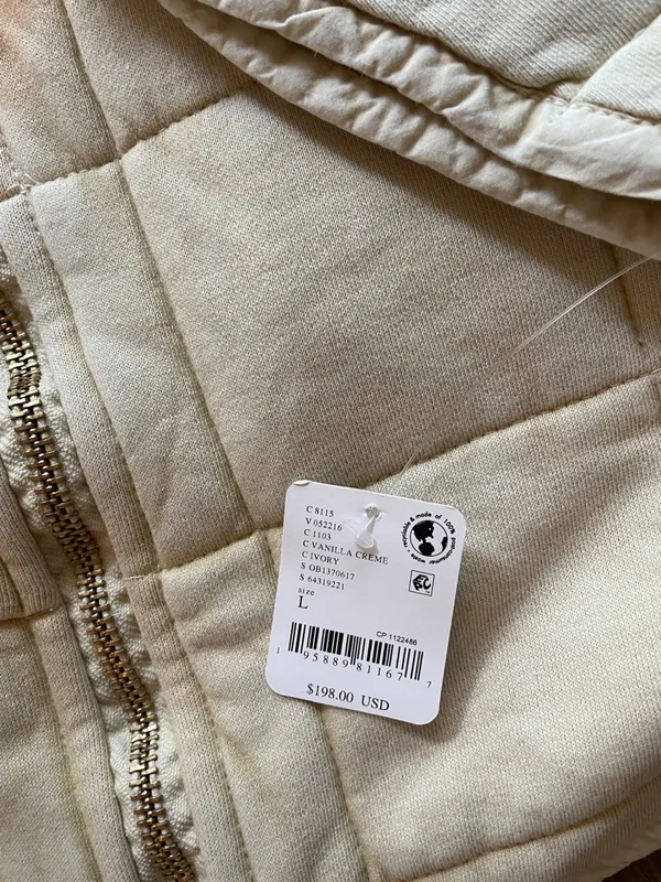 Free People Dolman Quilted Jacket- Vanilla Crème - Image 4
