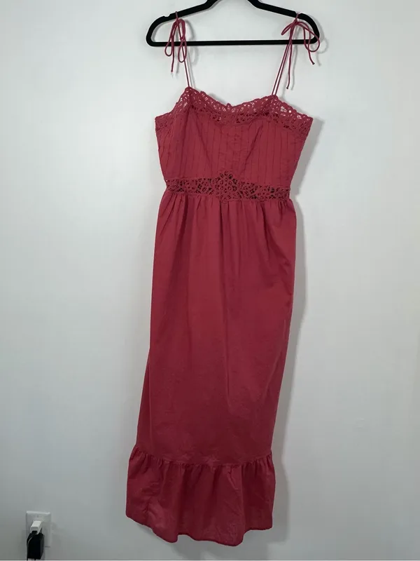 Universal Threads Target Women’s Pink Lace Cami Midi A-Line Dress Size Medium - Image 2
