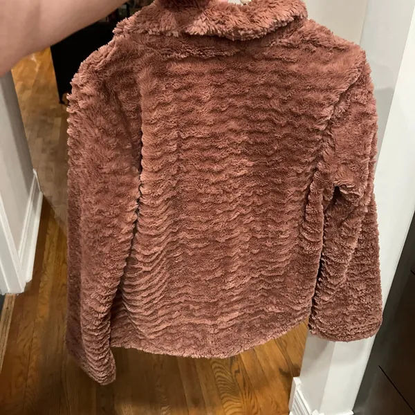 Patagonia Pelage Jacket Mauve Women's Size small Curly Fleece Zip‎ - Image 4