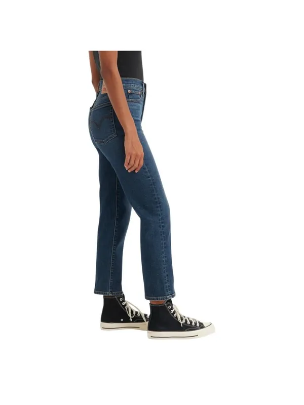 Levi's Womens Wedgie Button Fly Straight Jeans Indigo Here We Go Blue 26x28 - Image 10