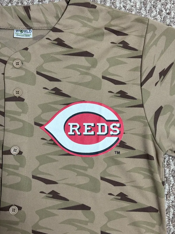 Cincinnati Reds Camouflage Ken Griffey Jr #3 MLB Jersey - Image 3