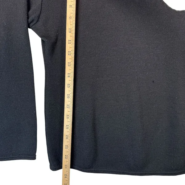 Daniel La Torre Italy Black Wool Blend Mock Neck Sweater‎ Button Shoulder Size S - Image 8