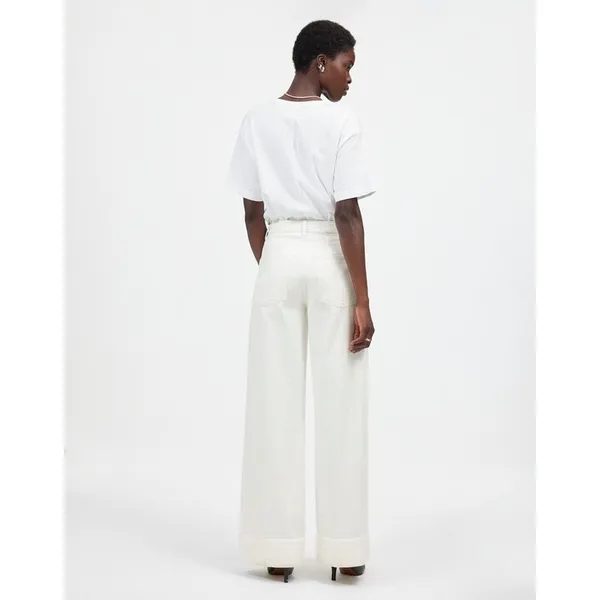 Madewell Superwide-Leg Jeans True White High Rise Rigid Cotton NS899 Size 27 - Image 4