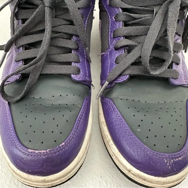 Nike Air Jordan 1 Mid Purple Black Elephant Swoosh Women’s 7.5 - Image 4