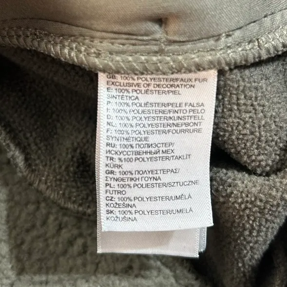 The North Face Fleece Jacket Full Zip Sherpa Olive Green Athletic High Neck - Image 8