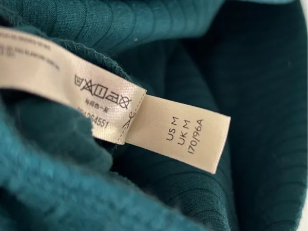 Free People Movement Teal Ribbed Long Sleeve Lightweight Hoodie Fitted Waist - Image 9