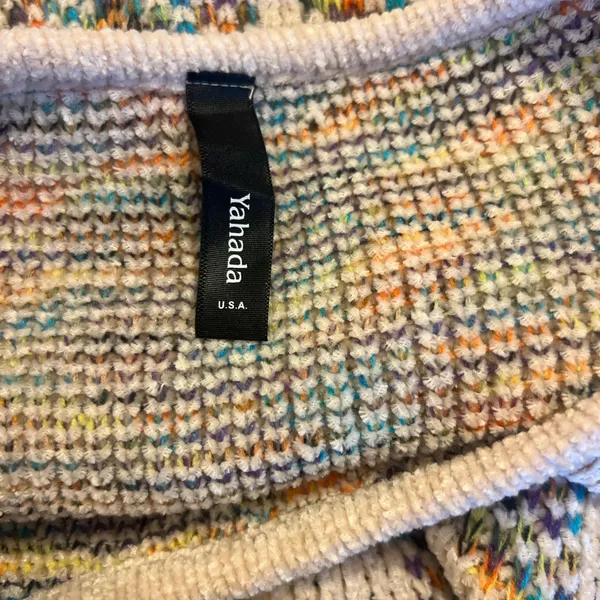Multicolor Aztec Fringe Poncho Sweater Size undefined - Image 10
