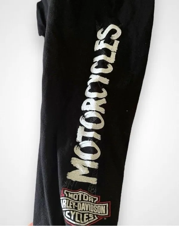 HARLEY DAVIDSON Women's Black Widow Long Sleeve T Shirt XL | GUC - Image 4
