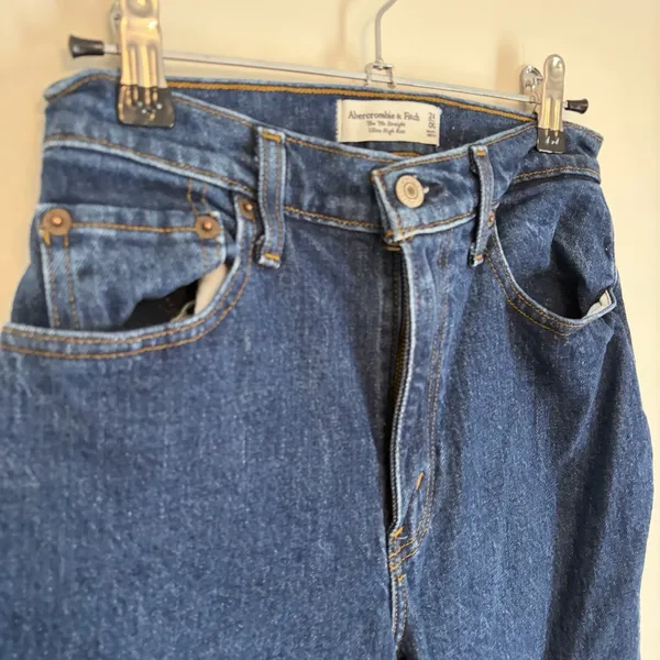 Abercrombie‎ & Fitch '90s Slim Straight Ultra High Rise Curve Love Jeans 24 00 - Image 3