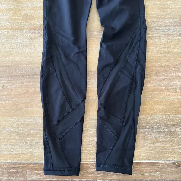 Lululemon Black Mesh Leggings 4 - Image 4