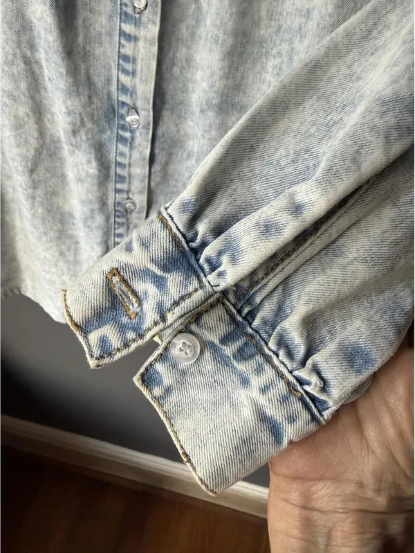 Light Wash Denim Button - Image 4