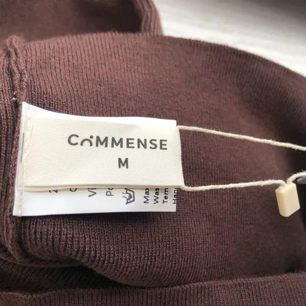 Commense Womens‎ Knit Top Size Medium Brown Long Sleeve Mock Neck Slim Fit NWT - Image 7