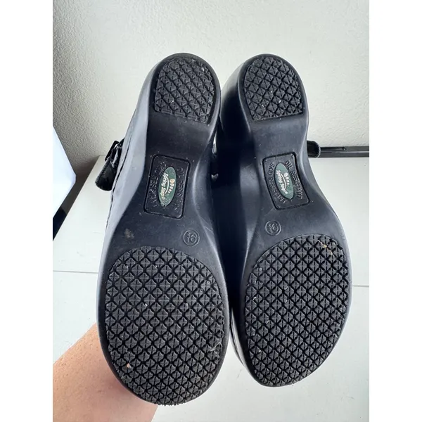Spring Step Womens Black Leather Clog Shoes Comfort Arch Support‎ Size 9.5 Nurse - Image 2