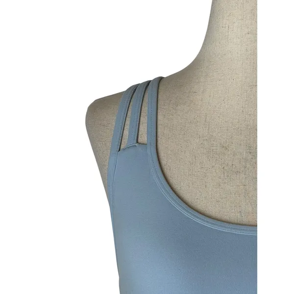 Athleta Sports Bra Women Small Blue Strappy Lattice Back Yoga Running Athleisure - Image 5