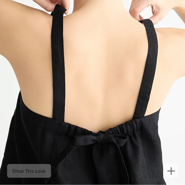 J.Crew Bow-Back linen top‎ - Image 2