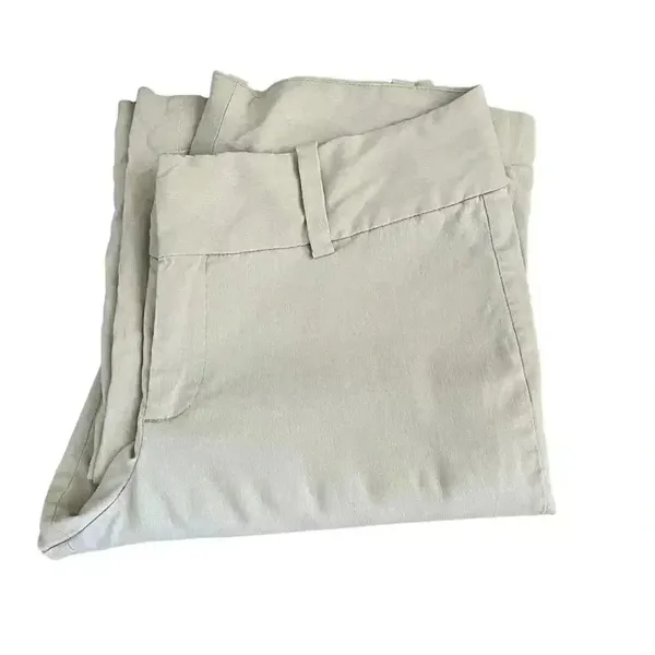 Ellemenno Mid Rise Ivory Wide Leg Y2K Trousers Casual Women’s Pants SZ 9 #1278 - Image 6