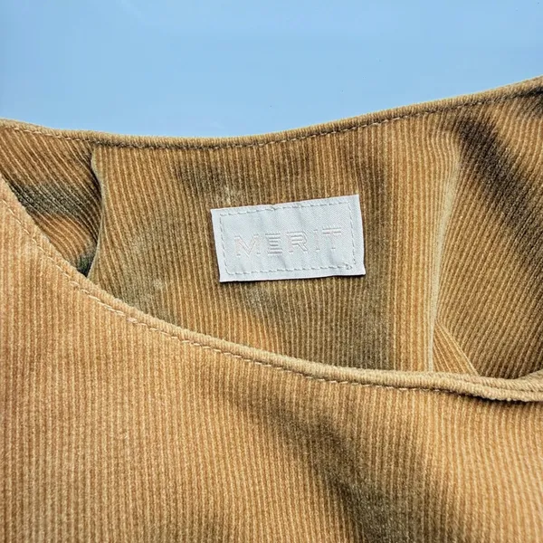 Merit Tan Corduroy Knot Wristlet‎ Bag Minimalist Earthy Boho Handbag - Image 3