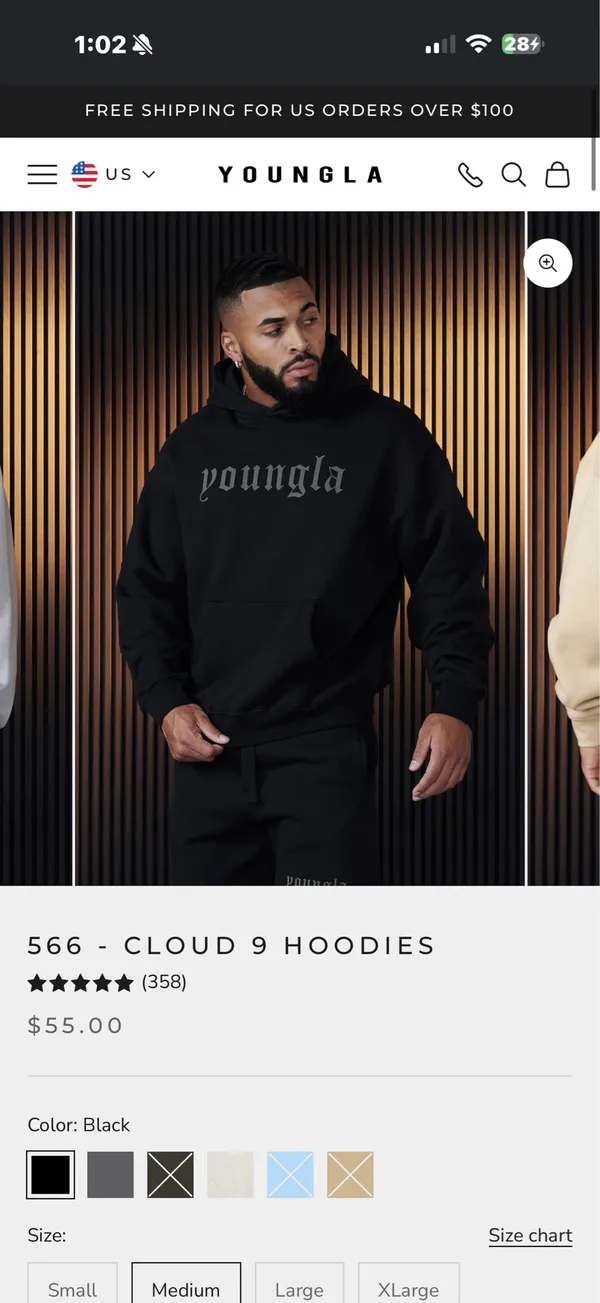 Young LA hoodie Black - Image 4