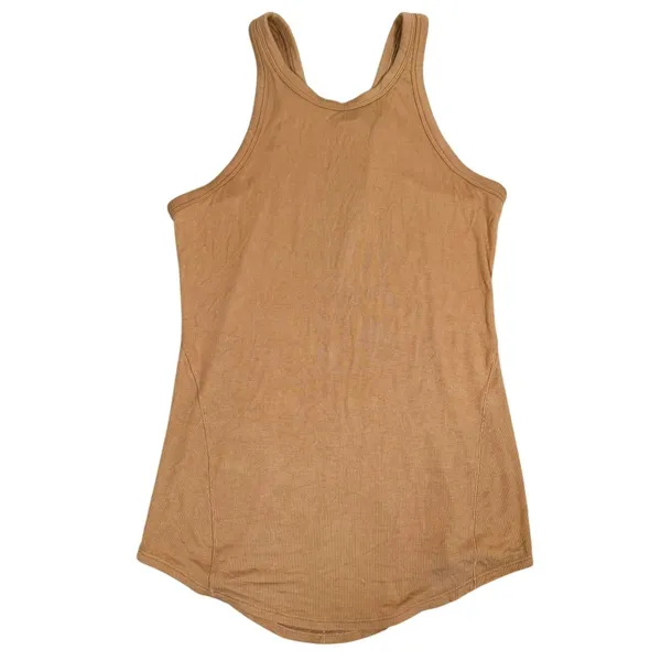 Lululemon Hold Tight Tank Top Ribbed Size 2 Tan BeechWood Minimal Layer Basic - Image 2
