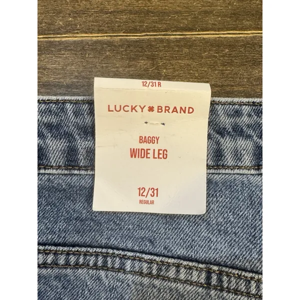 Lucky Brand Baggy Wide Leg Jeans Medium Wash Size 12 / 31 - Image 6