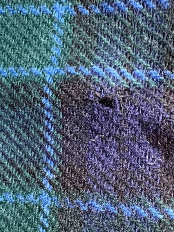 Vintage Pendleton plaid wool drawstring dustbag 15 x 9.5 inches [FLAWED] - Image 2