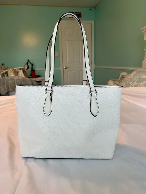 Nine West White Tote Handbag - Image 2