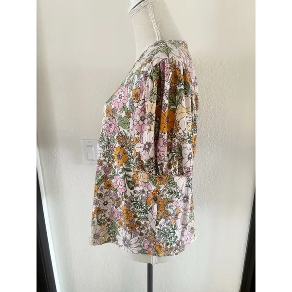 Kim‎ & Cami Floral Short Sleeve Tee - Multicolor - Image 3