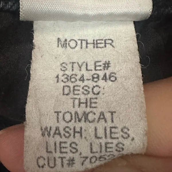Mother Superior The Tomcat Jeans Lies Lies Lies Size 26 - Image 14