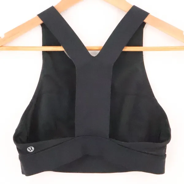 Lululemon‎ Invigorate High Neck Sports Bra Womens Size 6 Black Yoga Activewear - Image 3