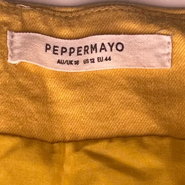 Peppermayo Exclusive‎ Rooftop Drinks Stretch Lined Mini Skirt in Mango Size 12 - Image 13