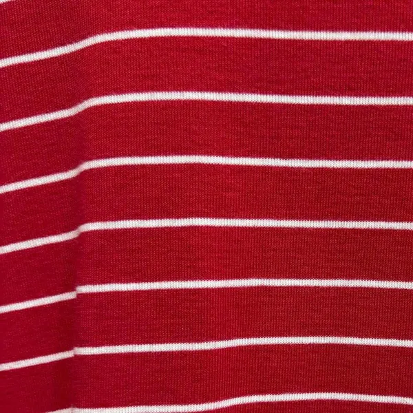 Land’s End Shaped Fit Red and White Stripe Cotton Long Sleeve Plus Size 1X - Image 3