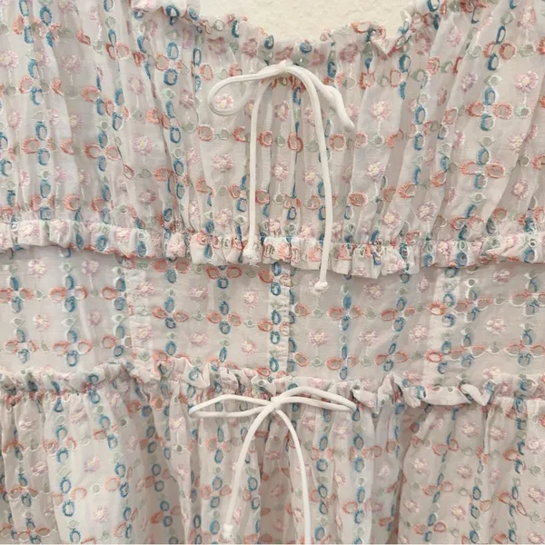 For Love and Lemons Libby Mini Eyelet Dress Size L NWT - Image 6
