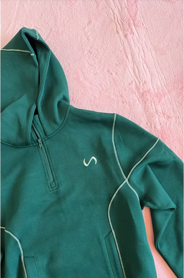 TLF quarter zip Green - Image 2