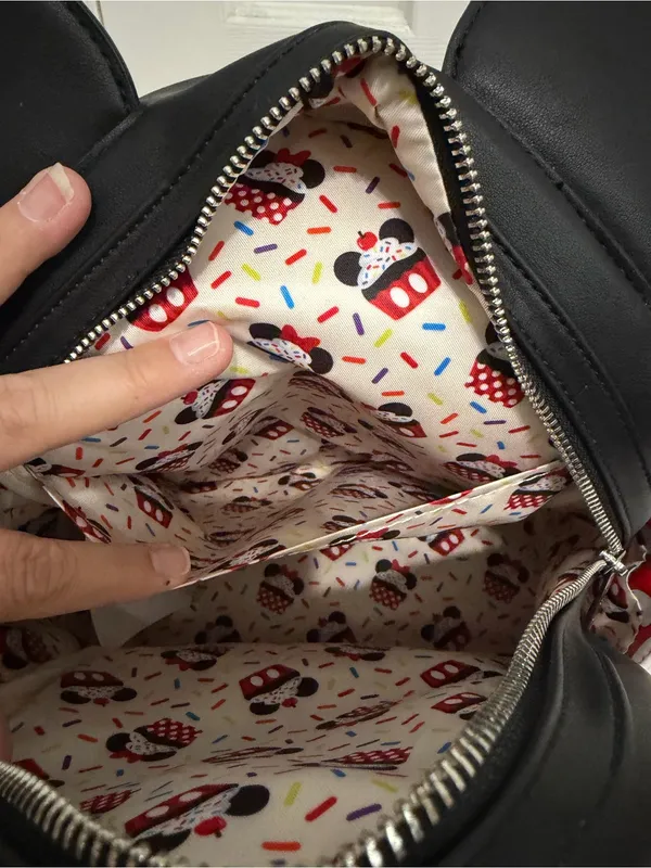 Loungefly Disney Minnie Mouse "Oh My" Cosplay Sweets Sprinkle Cupcake Backpack - Image 11