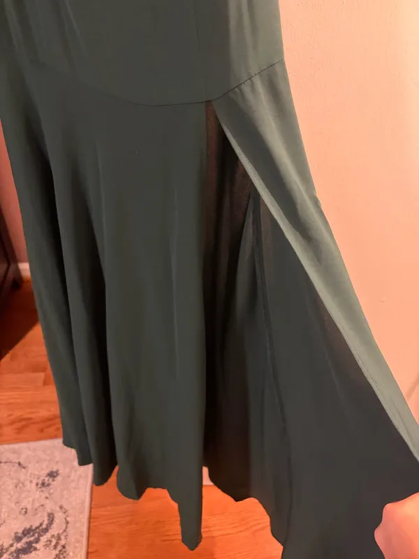 Dear Emilia Emerald Green Evening Maxi Dress Size Small - Image 4