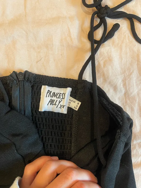 Princess Polly Black Crop Top  - Image 2