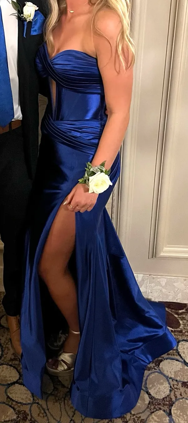 SHERRI HILL STRAPLESS SATIN CORSET 56161 dress - Image 3