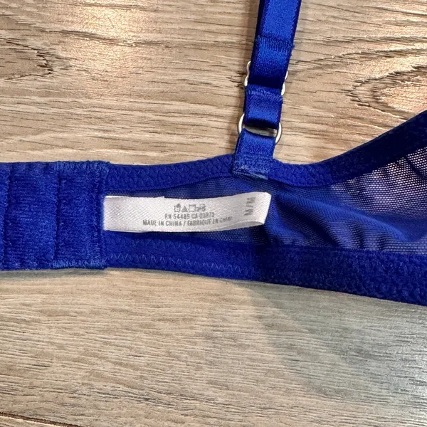Aerie Pretty Luxury Blue Medium M Sequin Bra Bow‎ Accent Adjustable Straps - Image 5