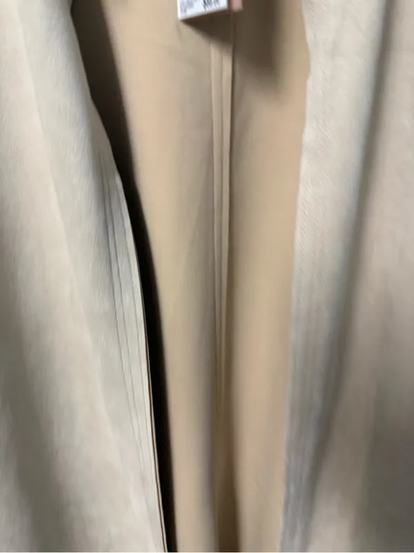 Philosophy Light Beige Suede Trench Coat - Image 3