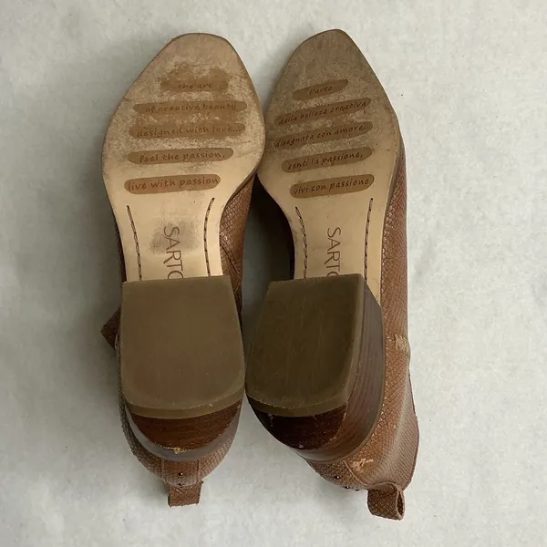 Sarto by‎ Franco Sarto Women Brown Snakeskin Embossed Leather Ankle Boots 9M - Image 8