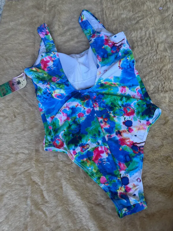Emme Jordan Womens 'Always Awesome' One-Piece Swimsuit Colorful - Image 5