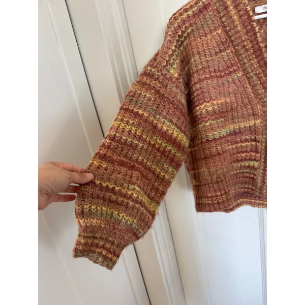 Madewell Space-Dyed Waller Crop Cardigan Sweater size small - Image 4