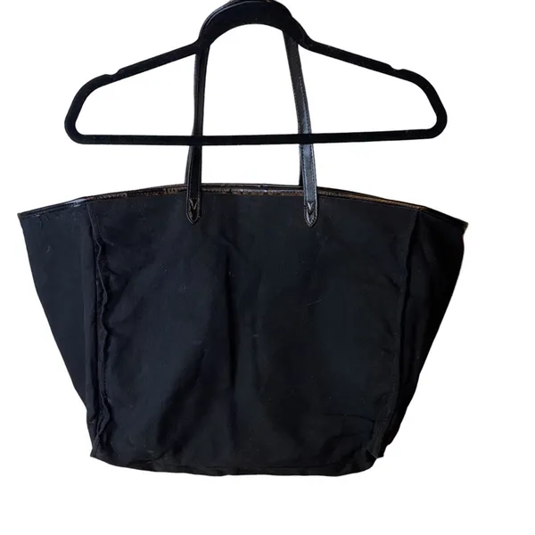 Victoria's Secret Sequin Stripe Tote Bag‎ Black Glam Shopper Large Shoulder Bag - Image 3