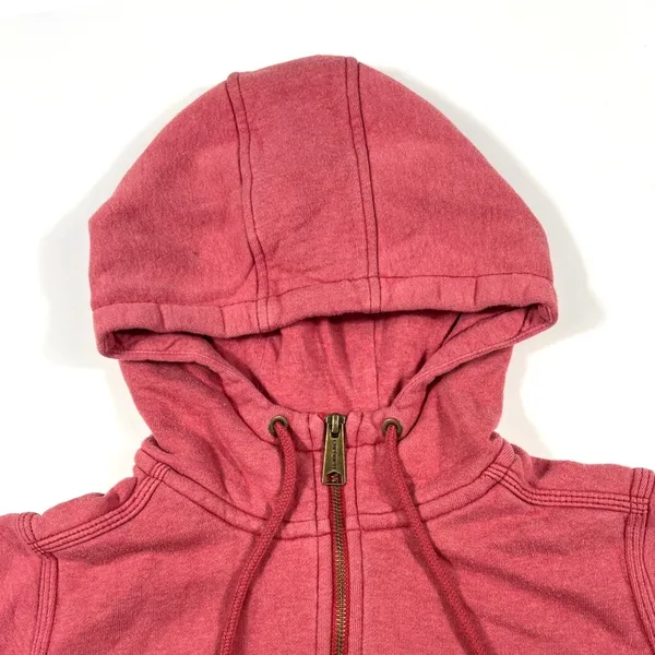 Carhartt Clarksburg 1/4 Zip Hoodie Sweatshirt Medium Red Cozy Casual‎ Workwear - Image 3
