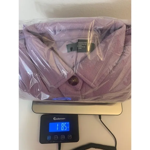 Forever 21 Women's S‎ Lavender Purple Oversized Button Up Shacket Shirt Jacket - Image 8