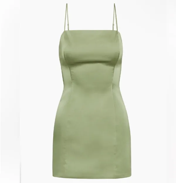 Aritzia Sunday Best Satin Mini Dress - Image 4