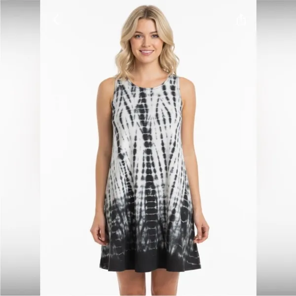 Hot & Delicious large tie die shift lounge dress - Image 6