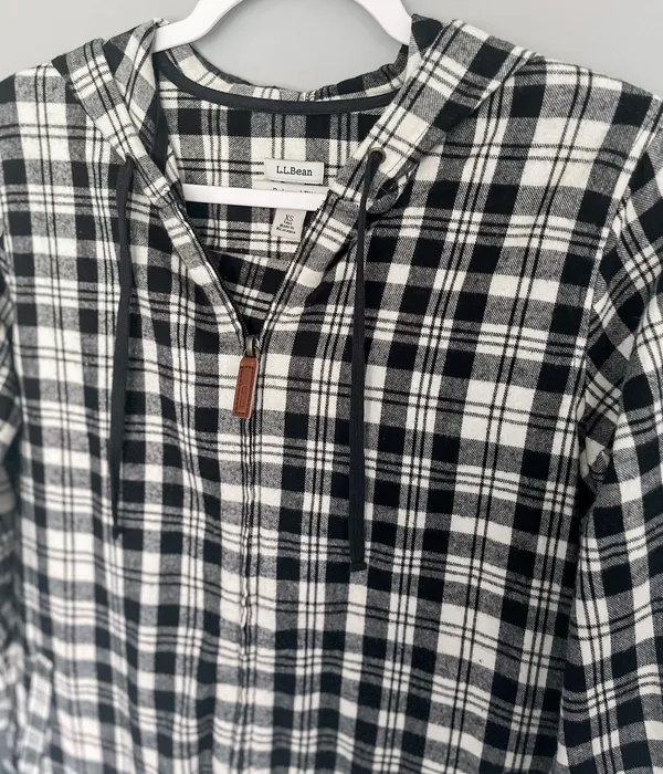 L.L.Bean Plaid Zip Up - Image 6